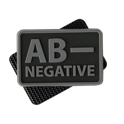 Emblemat Helikon GRUPA KRWI (komplet - 2szt.) - PVC - Czarny-Black - B/Rh+ (OD-BLP-RB-01-M02) HELIKON-TEX - widok 3