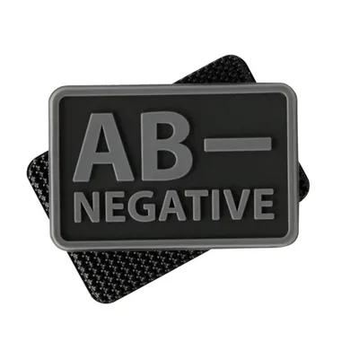 Emblemat Helikon GRUPA KRWI (komplet - 2szt.) - PVC - Czarny-Black - AB/Rh+ (OD-BLP-RB-01-M03) HELIKON-TEX - widok 3