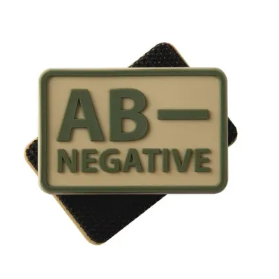 Emblemat Helikon GRUPA KRWI (komplet - 2szt.) - PVC - Beż-Khaki - 0/Rh- (OD-BLP-RB-13-N04) HELIKON-TEX - widok 2