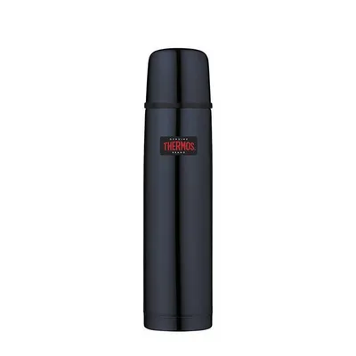 Termos z przyciskiem na nakrętce - 750 ml - z kubkiem THERMOS - ciemnoniebieski