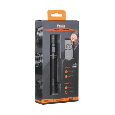 Zestaw latarek LED Fenix PD36R Pro i E03R V2.0 szara (PD36R Pro+E03R gray) - widok 4
