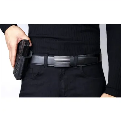 Pas strzelecki Kore Essentials Leather Gun Belt X2 czarny (X2GUNBLK) - widok 4