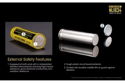 Akumulator Nitecore 18650 NL1834 3400mAh (LAT/NITECORE NL1834 18650) - widok 5
