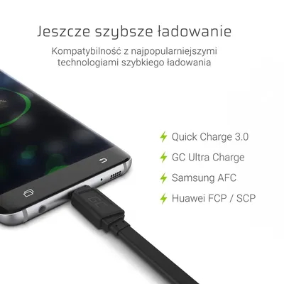 GREEN CELL KABEL USB - USB-C 25CM QUICK CHARGE 3.0 - widok 2