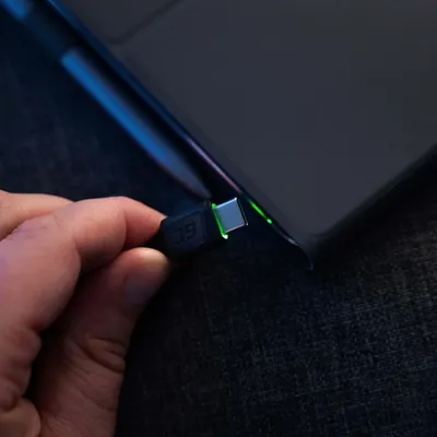 GREEN CELL KABEL KABGC06 GC RAY USB - USB-C 120CM, ZIELONY LED, SZYBKIE ŁADOWANIE ULTRA CHARGE, QC 3.0 - widok 4