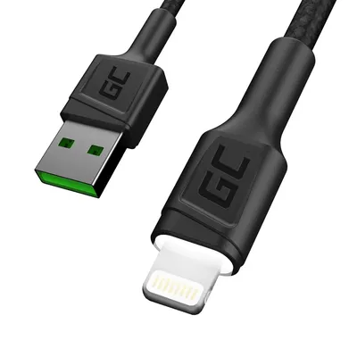 GREEN CELL KABEL KABGC12 GC RAY USB - LIGHTNING 200CM, BIAŁY LED, SZYBKIE ŁADOWANIE - widok 2