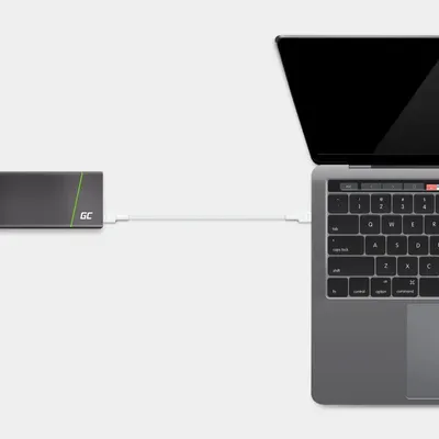 GREEN CELL KABEL KABGC29W GC POWERSTREAM USB-C - USB-C 200CM, POWER DELIVERY 60W, ULTRA CHARGE, QC 3.0, BIAŁY - widok 3