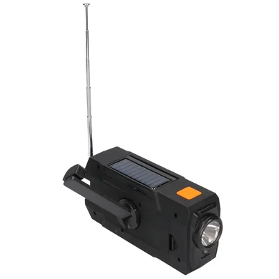 Radio awaryjne solarne z korbką | dynamo, Extralink SR-4000 powerbank 4000mAh, z latarką SOS - widok 3