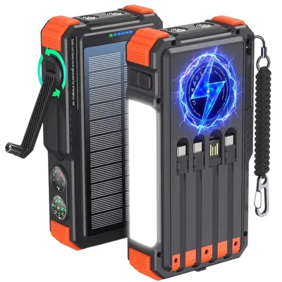 Powerbank solarny EXTRALINK 20000mAh, 20W, dynamo, indukcja, lampa, latarka