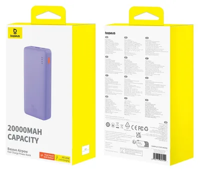 Powerbank BASEUS AIRPOW 20000MAH 20W (FIOLETOWY) - widok 6