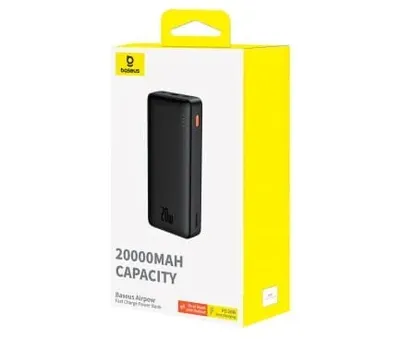 Powerbank BASEUS AIRPOW 20000MAH 20W (CZARNY) - widok 3