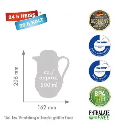 ROTPUNKT DZBANEK TERMOS, 0,5 L, IVORY (ECRU) 530IV - widok 5