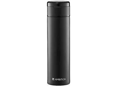 Butelka termiczna AMBITION Indi ze stali nierdzewnej 420ml Czarny