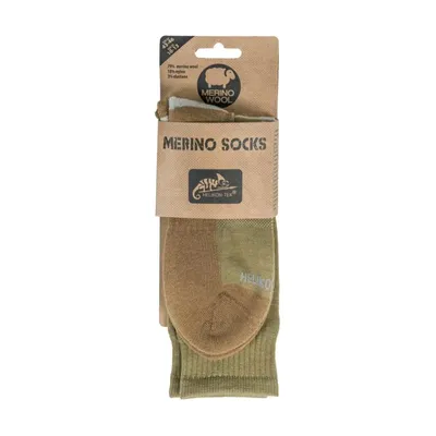 Skarpety Helikon Merino - Olive Green/Coyote - M: 39-42 (SK-MSC-MW-0211A-B04) - widok 3