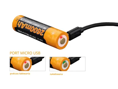 Akumulator Fenix USB ARB-L18U (18650 2600 mAh 3,6 V) (ARB-L18U-2600) - widok 8