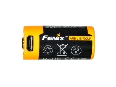 Akumulator Fenix USB ARB-L16UP (16340 RCR123 700 mAh 3,6 V) (ARB-L16UP-700) - widok 2