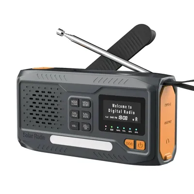 Radio awaryjne solarne z korbką dynamo i latarką Extralink BT-4000 SOS | Bluetooth I Powerbank 4000mAh
