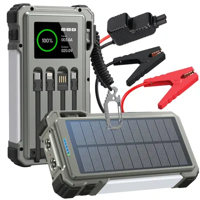 Powerbank solarny Extralink 12000mAh, jump starter, 1500A, lampa, latarka