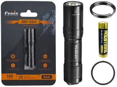 Latarka ręczna Fenix E01 V2.0 czarna (E01 V2.0 black) - widok 2
