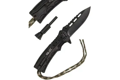 Nóż składany Mil-Tec Paracord z krzesiwem - Camo - widok 2