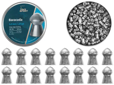 Śrut 5,5 mm Diabolo H&N Baracuda  200 szt. półokrągły (92185500003) HAENDLER & NATERMANN - widok 2