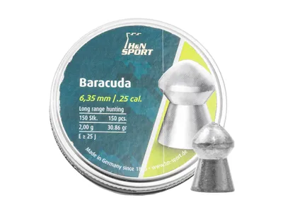 Śrut 6,35 mm Diabolo H&N Baracuda 150 szt. półokrągły (92186350001)