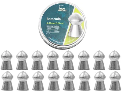 Śrut 6,35 mm Diabolo H&N Baracuda 150 szt. półokrągły (92186350001) HAENDLER & NATERMANN - widok 2