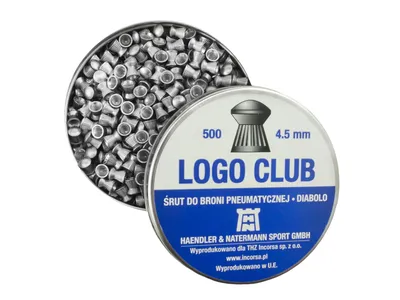 Śrut 4,5 mm Diabolo H&N Logo Club 500 szt. półokrągły (93114500005/LC) HAENDLER & NATERMANN - widok 2