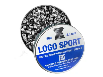 Śrut 4,5 mm Diabolo H&N Logo Sport 500 szt. płaski (93124500005/LS) HAENDLER & NATERMANN - widok 2