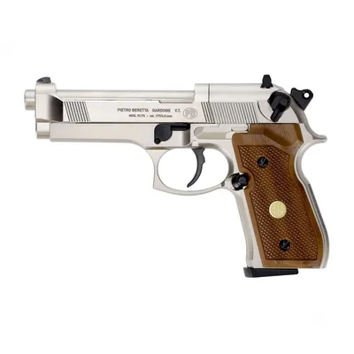 Pistolet wiatrówka Beretta M92 FS nickel/wood 4,5 mm Diabolo CO2 (011-011)