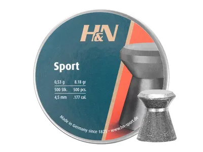 Śrut 4,5 mm Diabolo H&N Sport Glatt 500 szt. płaski (92314500005H)