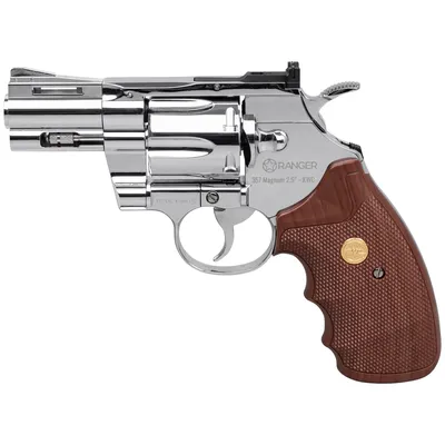 Rewolwer wiatrówka RANGER Python 357 Magnum 2,5" chrom KWC kal. 4,5 BBs 6-strz. FULL METAL CO2 (AAKCMD661BZB) - widok 4
