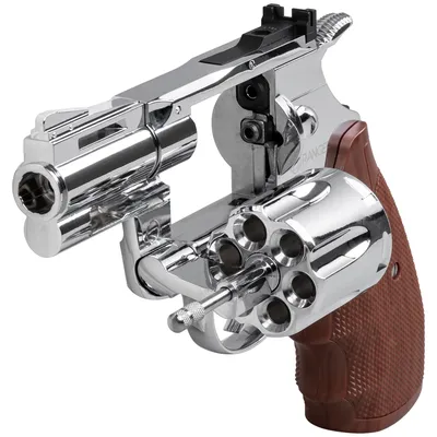 Rewolwer wiatrówka RANGER Python 357 Magnum 2,5" chrom KWC kal. 4,5 BBs 6-strz. FULL METAL CO2 (AAKCMD661BZB) - widok 7