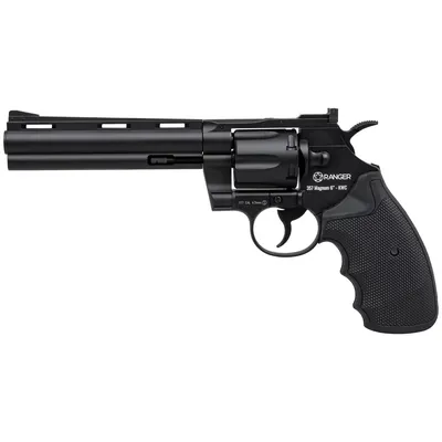 Rewolwer wiatrówka RANGER Python 357 Magnum 6" Black KWC kal. 4,5 BBs 6-strz. FULL METAL CO2 (AAKCMD681AZB) - widok 4
