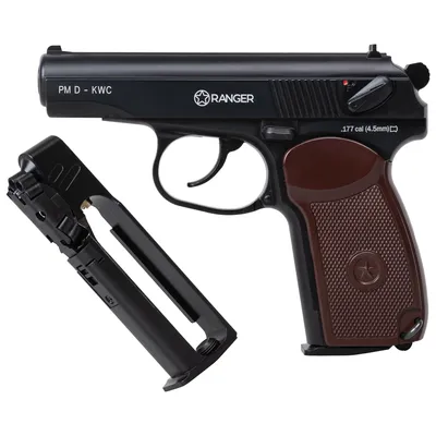 Pistolet wiatrówka RANGER PM Diabolo KWC kal. 4,5 2x6 strz. FULL METAL CO2 (AAKCPD441AZB) - widok 5