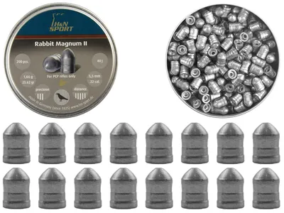Śrut 5,5 mm Diabolo H&N Rabbit Magnum II 200 półokrągły (92255500003) HAENDLER & NATERMANN - widok 2