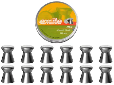Śrut 4,5 mm Diabolo H&N Excite Econ Glatt II 500 szt. płaski (98814500016X) HAENDLER & NATERMANN - widok 4