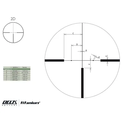 Luneta celownicza Delta Optical Titanium 2,5-15x50 HD 2D tubus 30 mm bez montażu (DO-2448) - widok 6