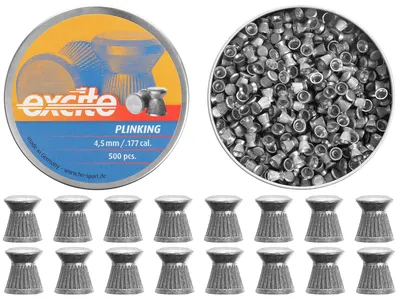 Śrut 4,5 mm Diabolo H&N Excite Plinking 500 szt. płaski (93124500005) HAENDLER & NATERMANN - widok 2