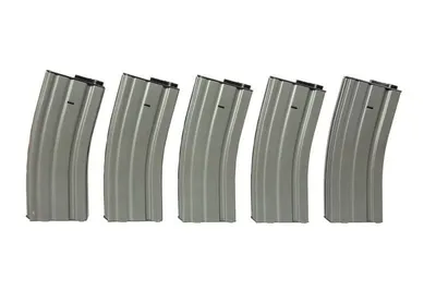 Zestaw 5 magazynków Mid-Cap na 120 kulek do replik M4/M16 - szary (SPE-05-025505) SPECNA ARMS - widok 4