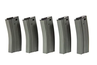 Zestaw 5 magazynków Mid-Cap na 120 kulek do replik M4/M16 - szary (SPE-05-025505) SPECNA ARMS - widok 5