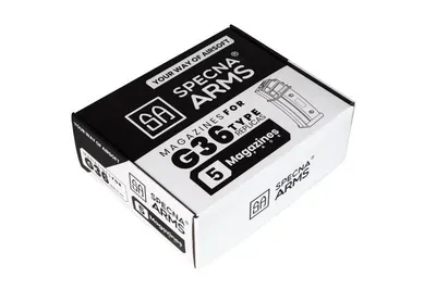 Zestaw 5 magazynków ASG Mid-Cap na 120 kulek do replik G36 (SPE-05-025711) SPECNA ARMS - widok 4