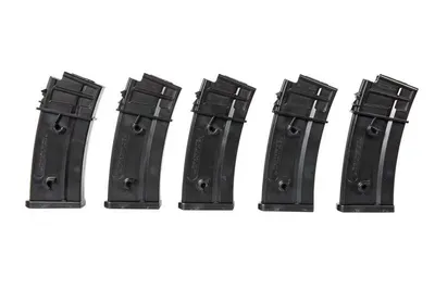 Zestaw 5 magazynków ASG Mid-Cap na 120 kulek do replik G36 (SPE-05-025711) SPECNA ARMS - widok 3
