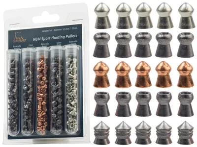 Śrut 5,5 mm Diabolo H&N Tester Hunting 155 szt. mieszany (99995500010) HAENDLER & NATERMANN - widok 2