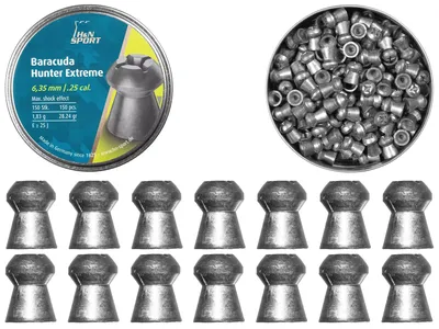 Śrut 6,35 mm Diabolo H&N Baracuda Hunter Extreme 150 szt. z otworem (92166350001) HAENDLER & NATERMANN - widok 2