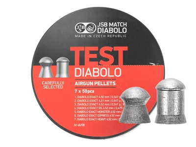 Śrut 4,5 mm Diabolo JSB Exact Test LG 7 x 50 szt. półokrągły (002003-350)