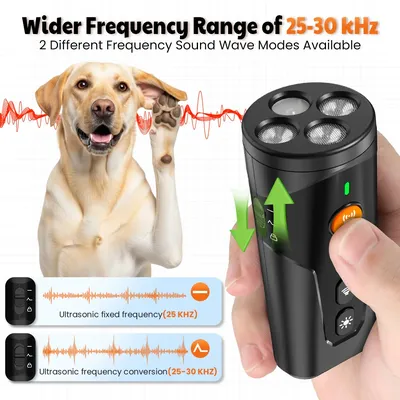 Odstraszacz ultradźwiękowy na psy 4w1 - KOLTER Dogchaser K-65 Anti Dog z latarką - widok 8