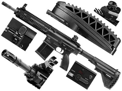 Karabinek ASG Heckler&Koch HK417 6 mm green gas (2.5985X) UMAREX - widok 4