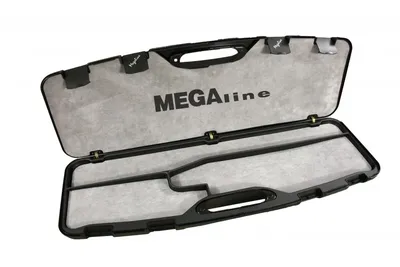 Kufer na strzelbę Megaline 82x25x8 cm czarny z klamrami gąbka z aksamitem (200/0030)