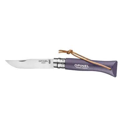 Nóż Opinel Colorama 06 inox grab fioletowy z rzemieniem (002204) - widok 2